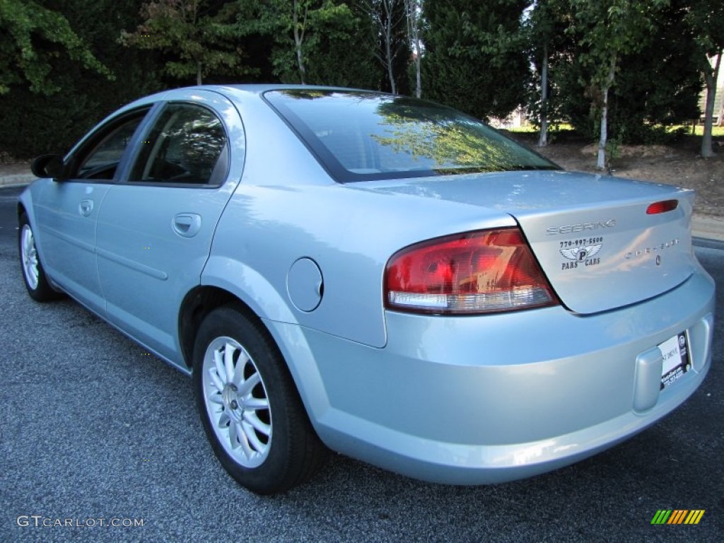 2002 Sebring LX Sedan - Sterling Blue Satin Glow / Dark Slate Gray photo #2