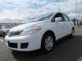 2010 Fresh Powder White Nissan Versa 1.8 S Sedan  photo #1