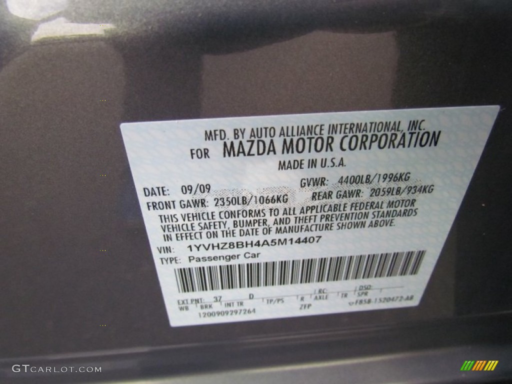 2010 MAZDA6 i Sport Sedan - Comet Gray Mica / Black photo #12