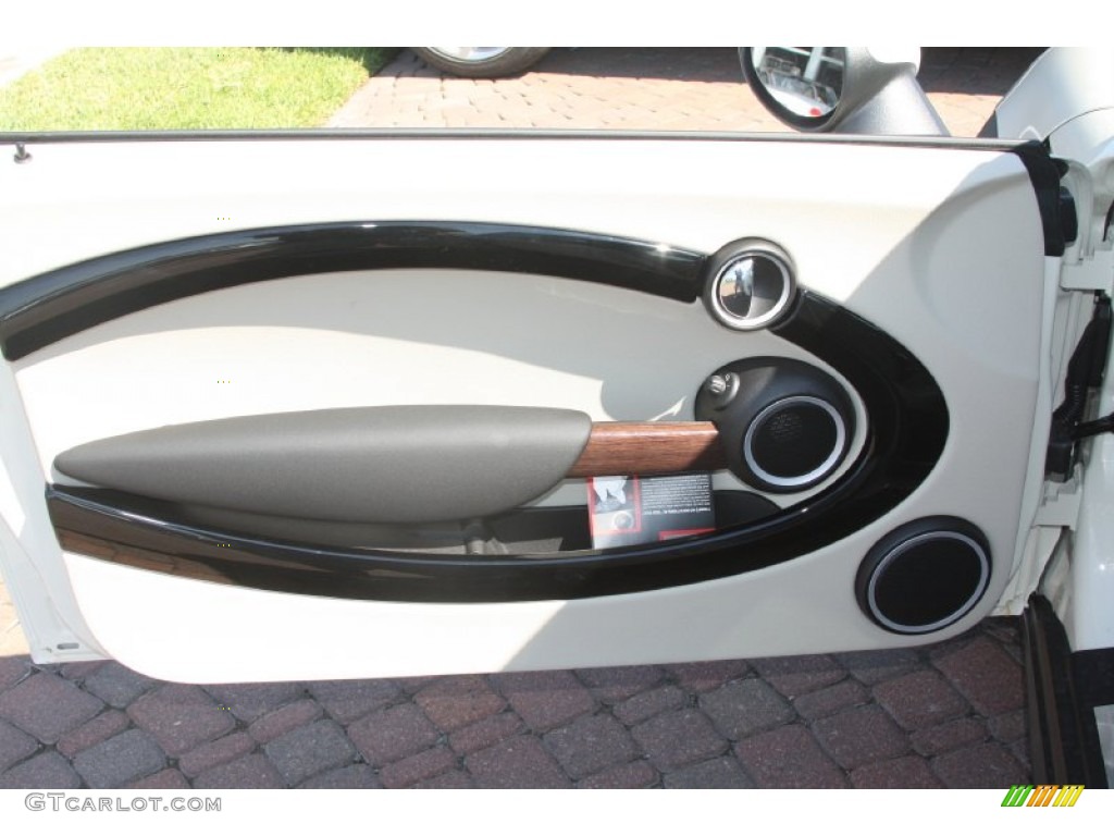 2012 Mini Cooper Hardtop Gravity Polar Beige Leather Door Panel Photo #54873355