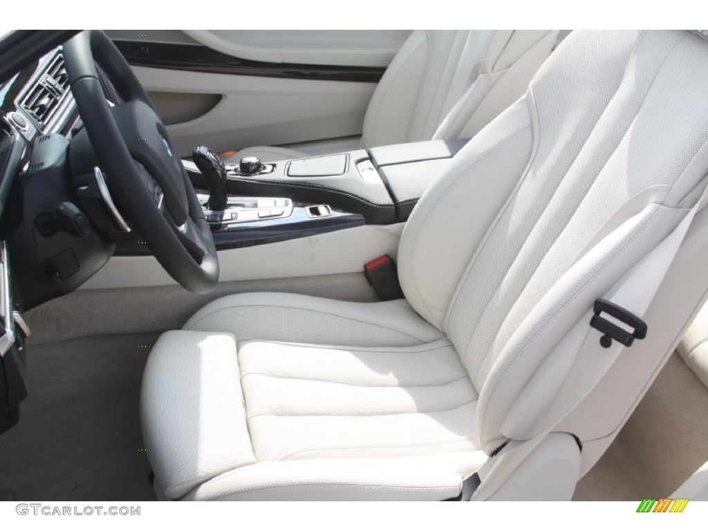 Ivory White Nappa Leather Interior 2012 BMW 6 Series 650i Convertible Photo #54874321
