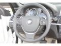 Ivory White Nappa Leather Steering Wheel Photo for 2012 BMW 6 Series #54874441
