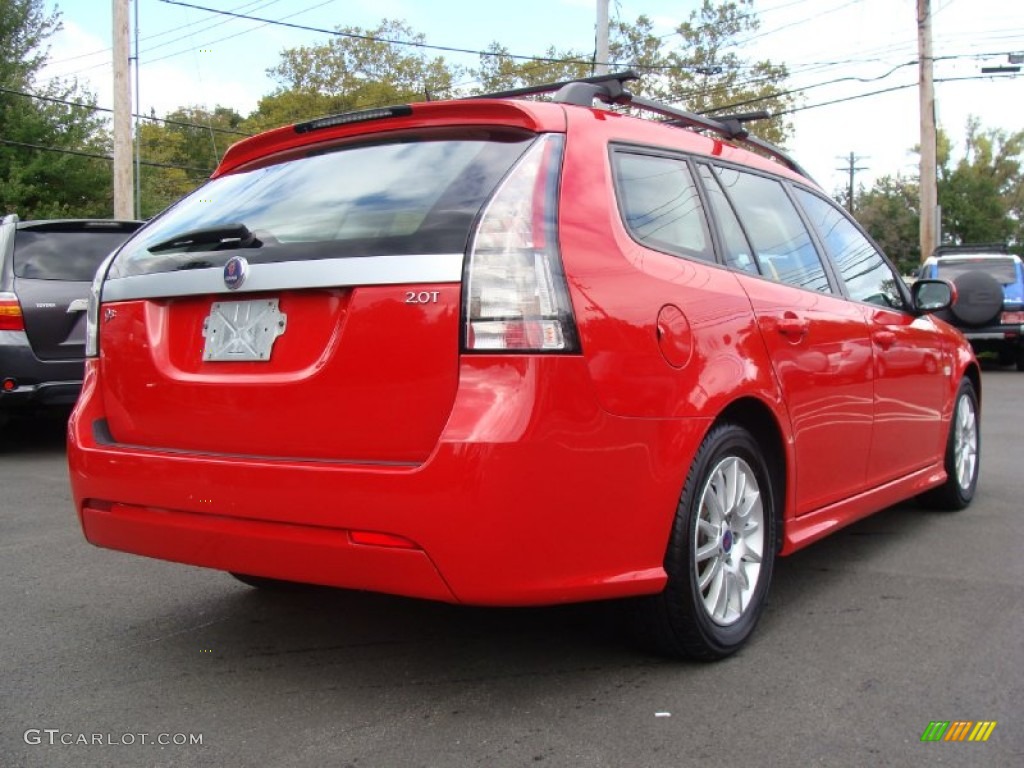 2008 9-3 2.0T SportCombi Wagon - Laser Red / Parchment photo #4