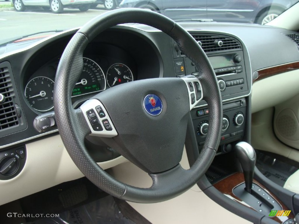 2008 Saab 9-3 2.0T SportCombi Wagon Parchment Dashboard Photo #54875578