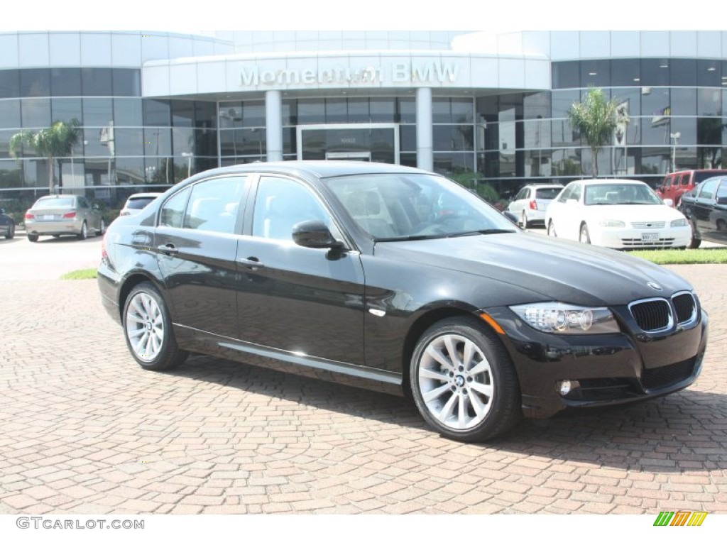 2011 3 Series 328i Sedan - Black Sapphire Metallic / Oyster/Black Dakota Leather photo #1