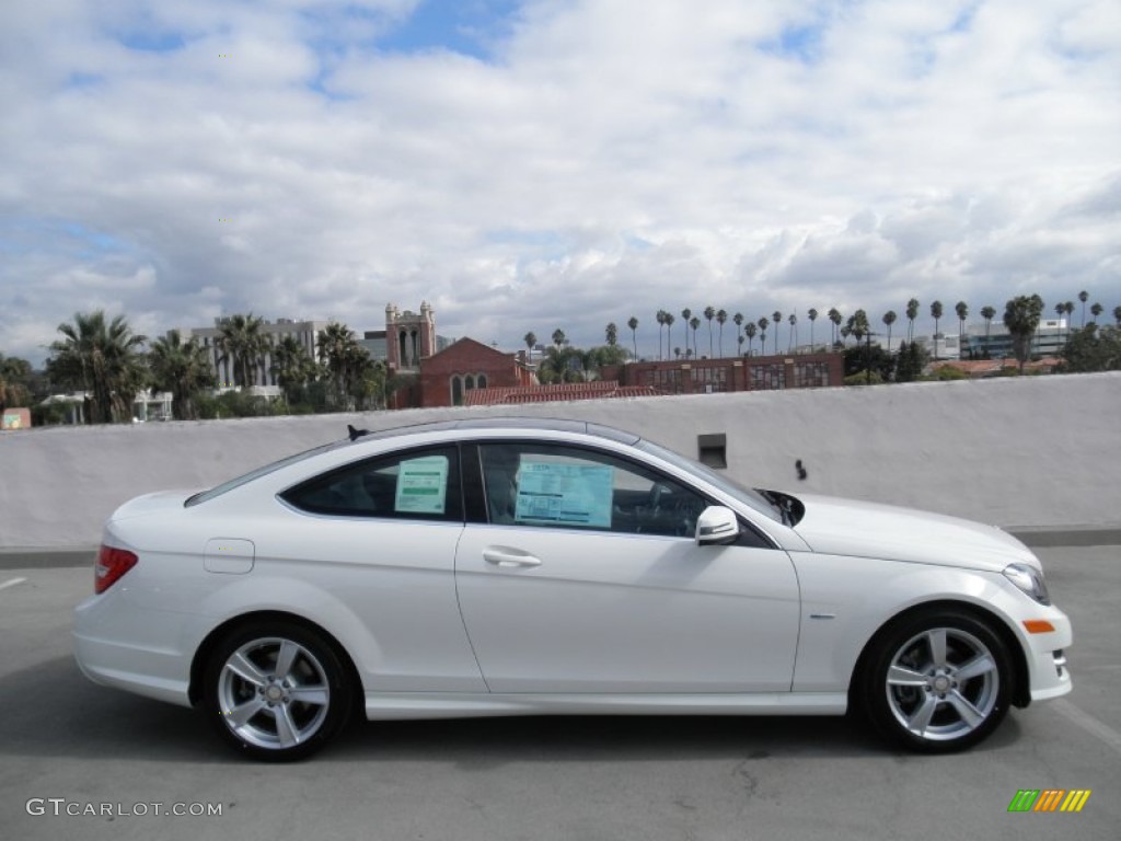 2012 C 250 Coupe - Arctic White / Ash photo #3