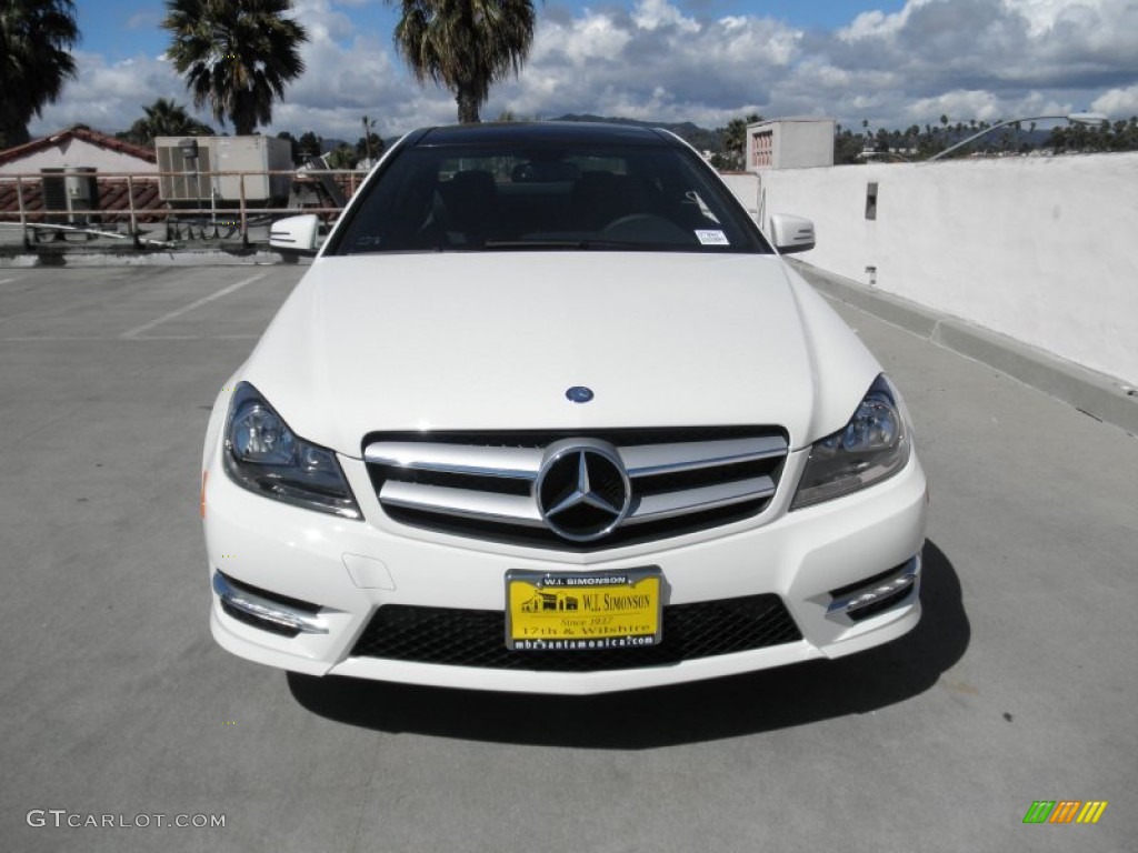 2012 C 250 Coupe - Arctic White / Black photo #2