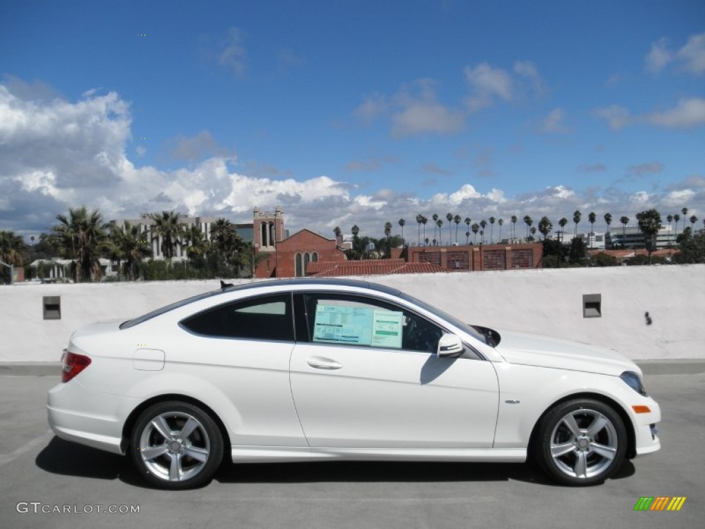 2012 C 250 Coupe - Arctic White / Black photo #3