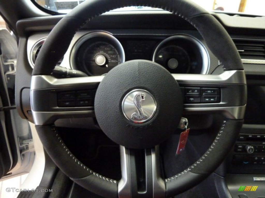 2012 Ford Mustang Shelby GT500 SVT Performance Package Coupe Charcoal Black/Red Recaro Sport Seats Steering Wheel Photo #54878224