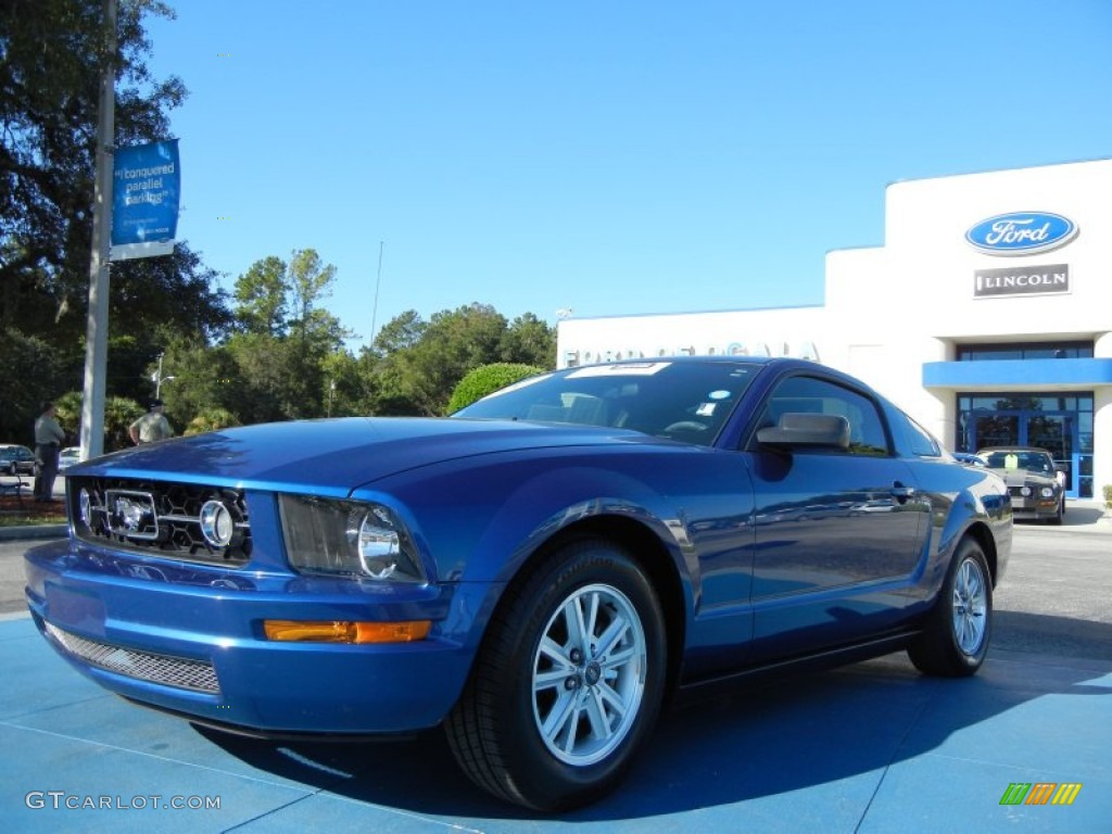 2007 Mustang V6 Premium Coupe - Vista Blue Metallic / Dark Charcoal photo #1