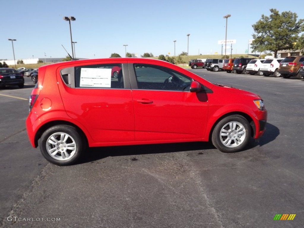 Inferno Orange Metallic 2012 Chevrolet Sonic LT Hatch Exterior Photo #54879527