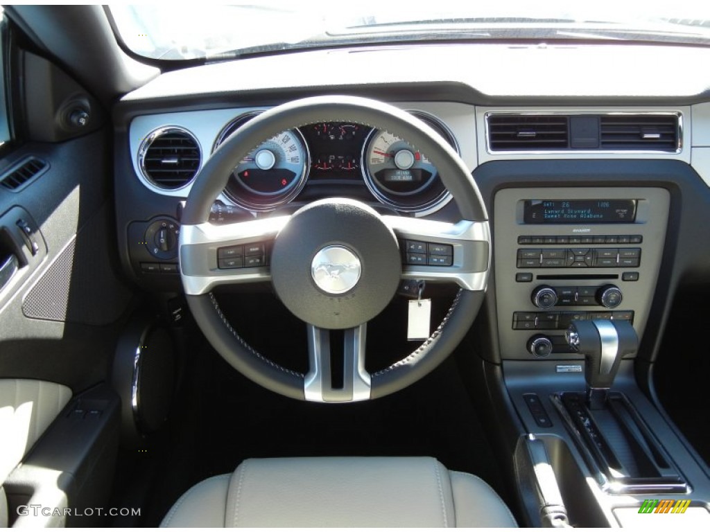 2012 Mustang V6 Premium Coupe - Kona Blue Metallic / Stone photo #7