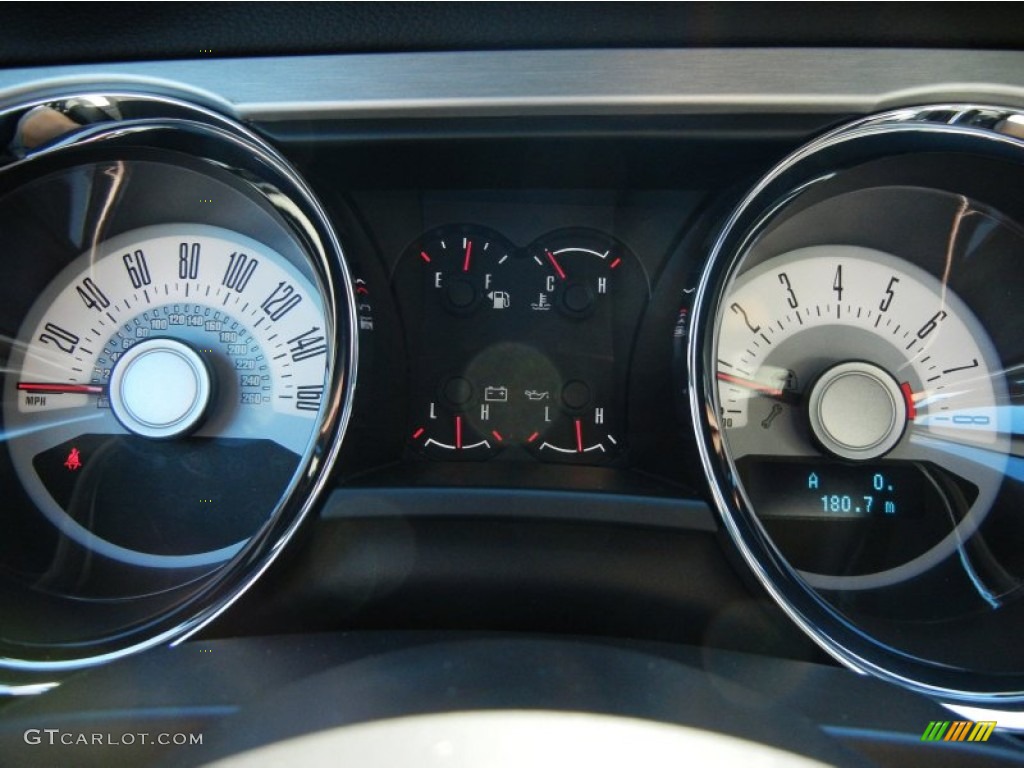 2012 Mustang V6 Premium Coupe - Kona Blue Metallic / Stone photo #8