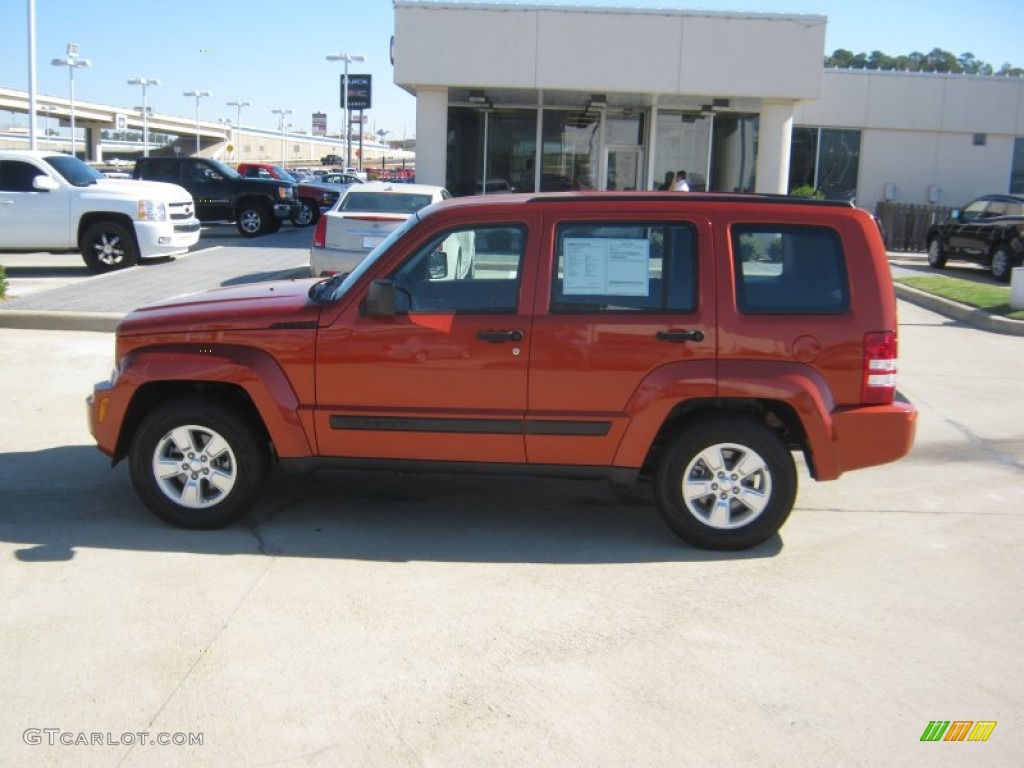 2009 Liberty Sport - Sunburst Orange Pearl / Dark Slate Gray photo #2