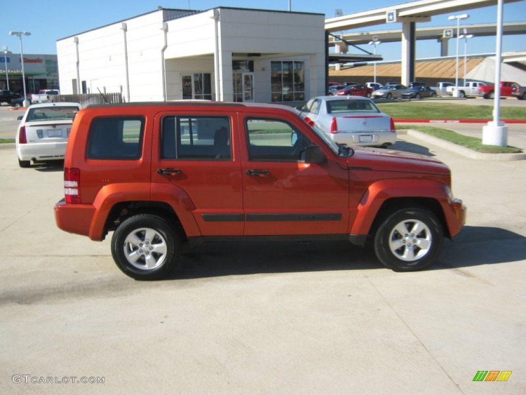 2009 Liberty Sport - Sunburst Orange Pearl / Dark Slate Gray photo #6