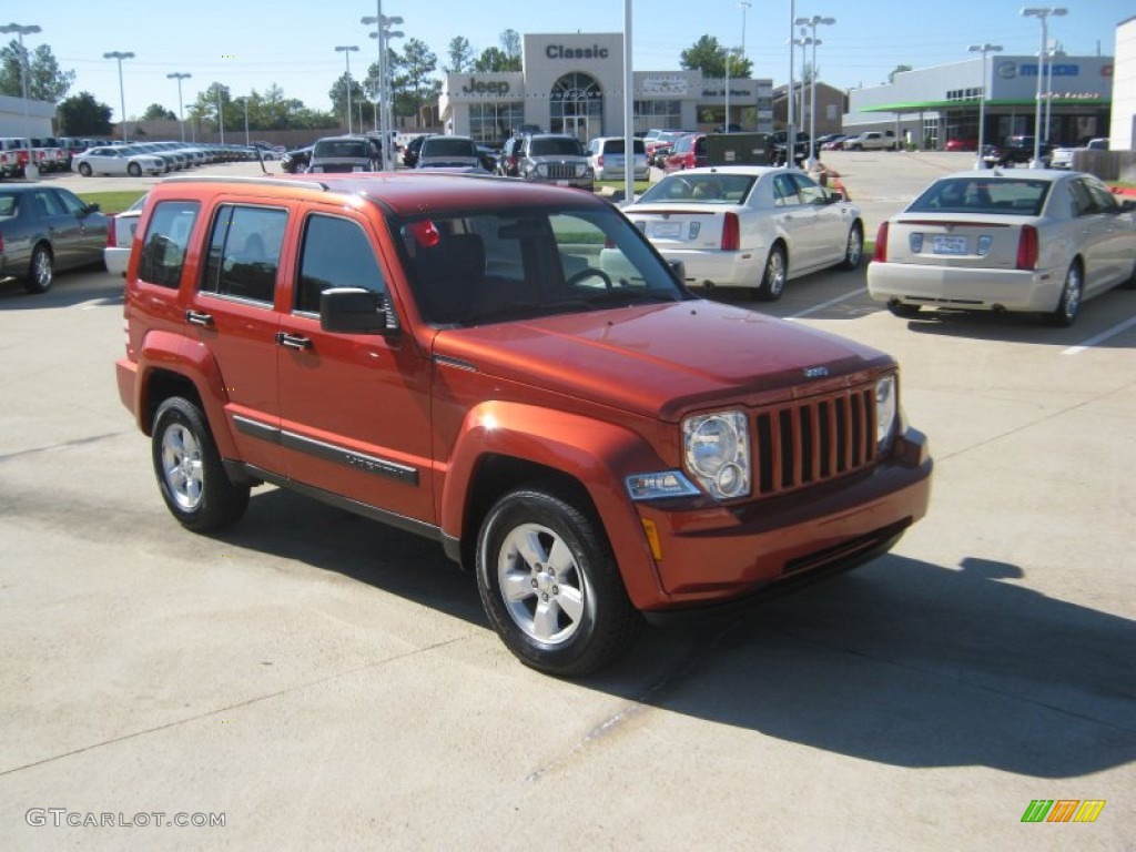 2009 Liberty Sport - Sunburst Orange Pearl / Dark Slate Gray photo #7