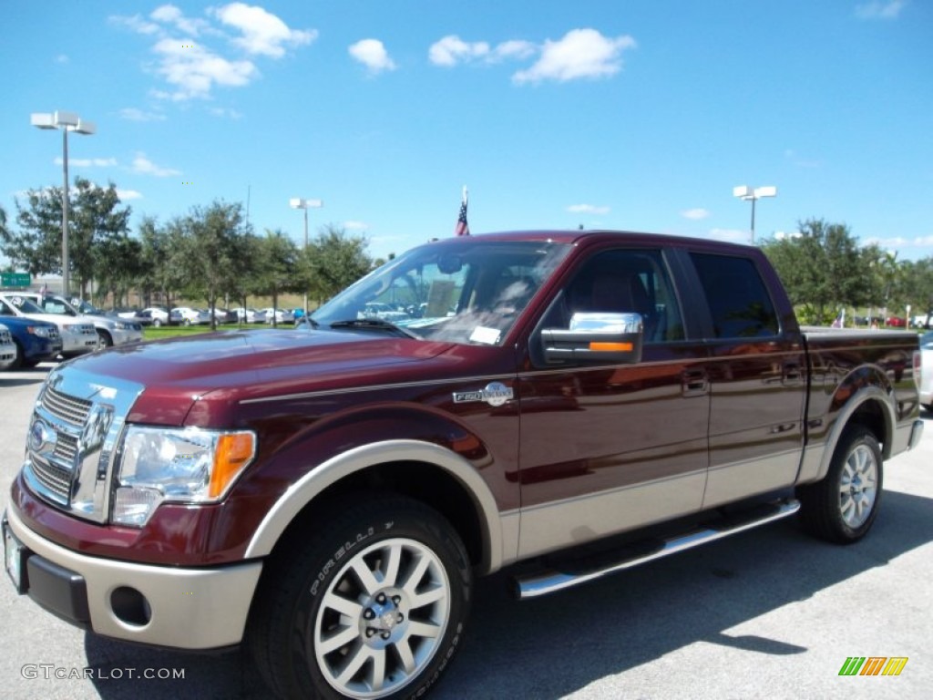 2010 F150 King Ranch SuperCrew - Royal Red Metallic / Chapparal Leather photo #13