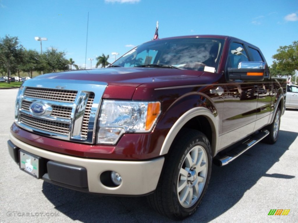 2010 F150 King Ranch SuperCrew - Royal Red Metallic / Chapparal Leather photo #14