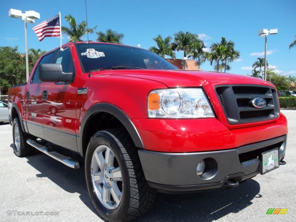 2006 F150 FX4 SuperCrew 4x4 - Bright Red / Black photo #2