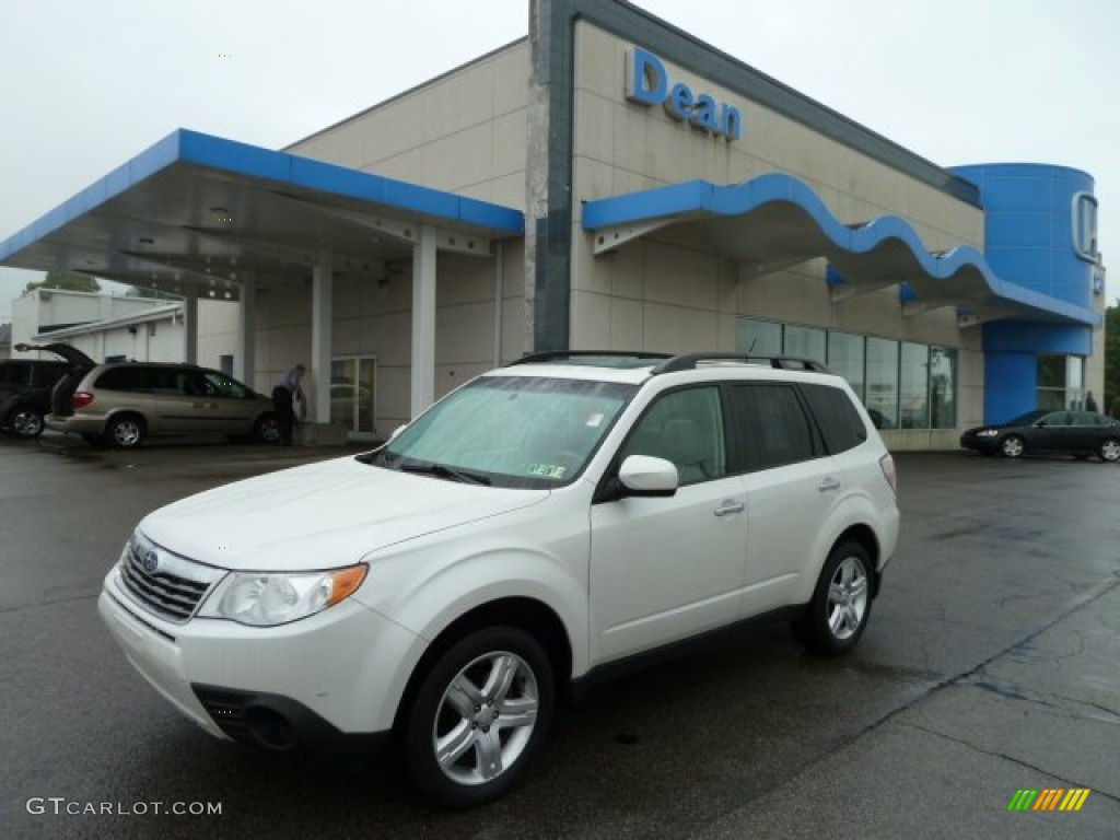 2009 Forester 2.5 X Premium - Satin White Pearl / Platinum photo #1