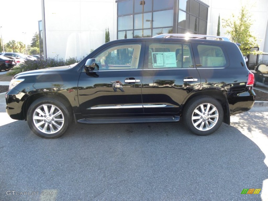2008 LX 570 - Onyx Black / Cashmere photo #2