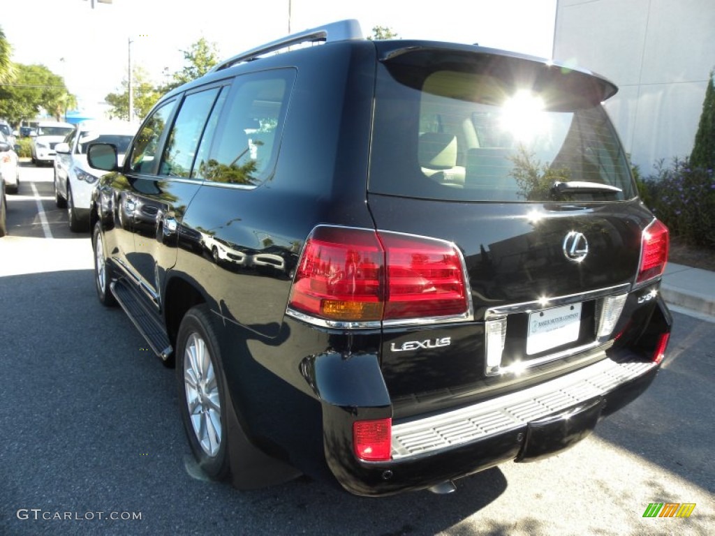 2008 LX 570 - Onyx Black / Cashmere photo #16