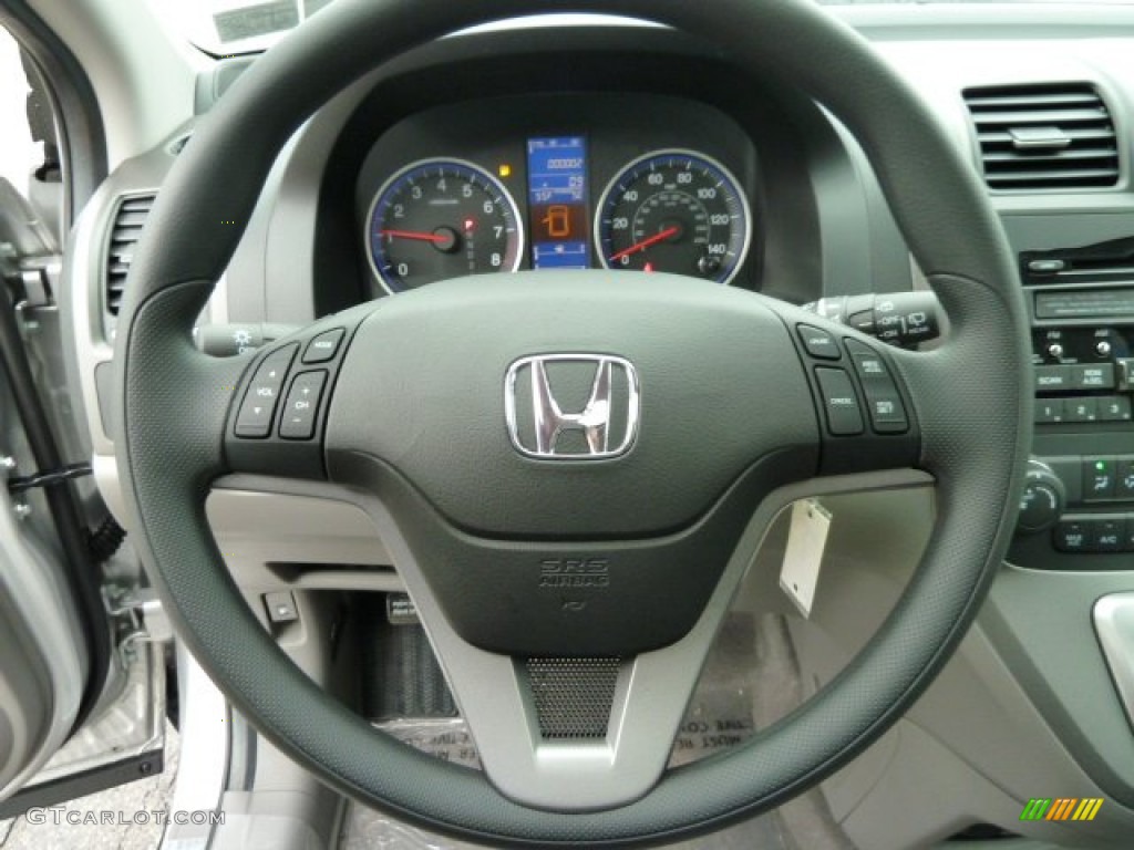 2011 Honda CR-V EX 4WD Gray Steering Wheel Photo #54882991