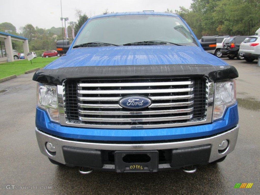 2010 F150 XLT SuperCrew 4x4 - Blue Flame Metallic / Medium Stone photo #6