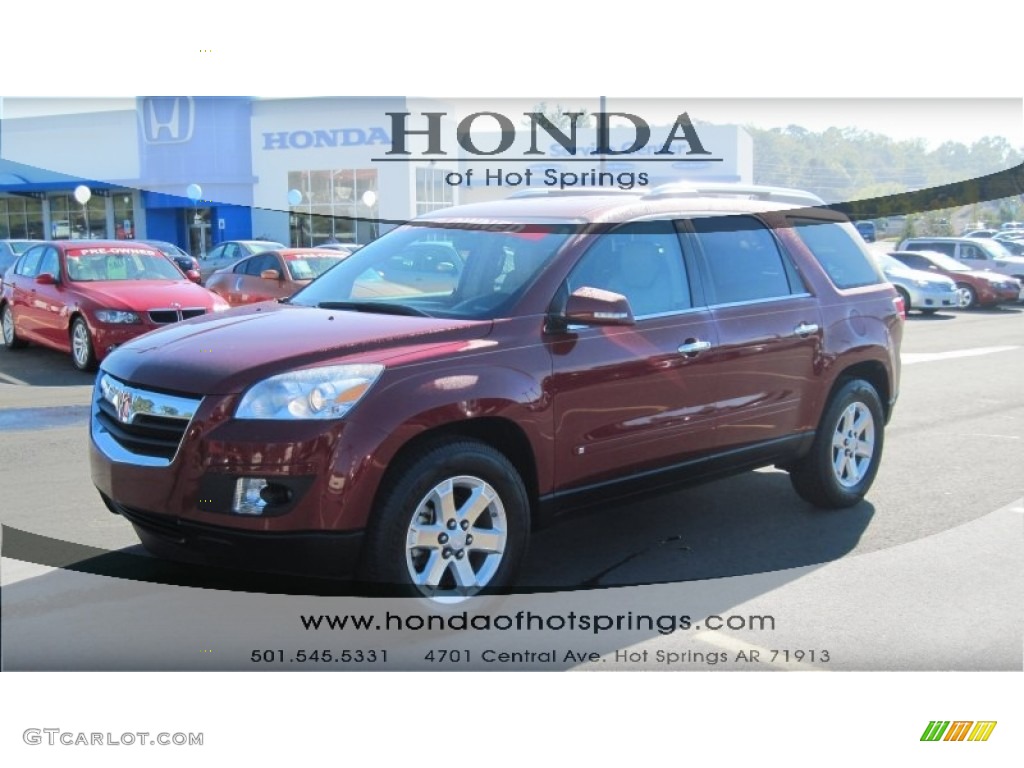 2008 Outlook XR AWD - Red Jewel / Tan photo #1