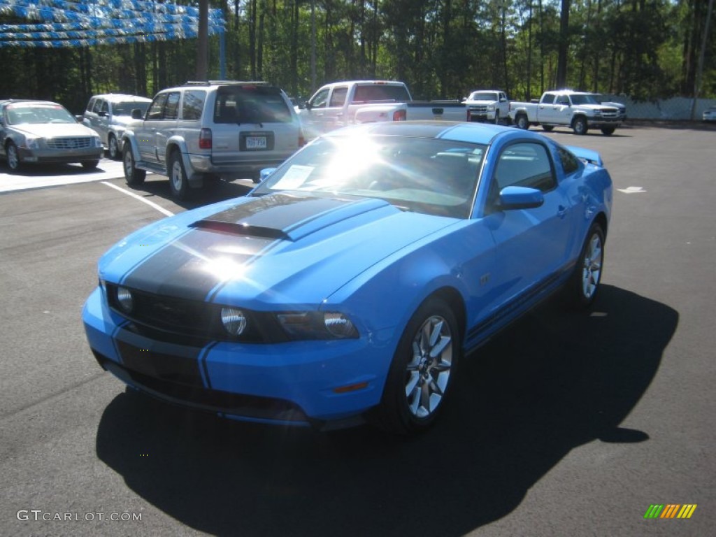 2010 Mustang GT Premium Coupe - Grabber Blue / Charcoal Black/Grabber Blue photo #1