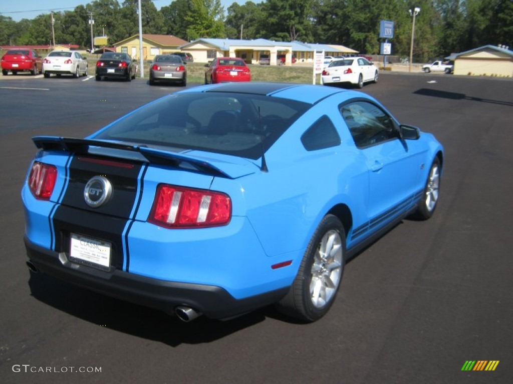 2010 Mustang GT Premium Coupe - Grabber Blue / Charcoal Black/Grabber Blue photo #5