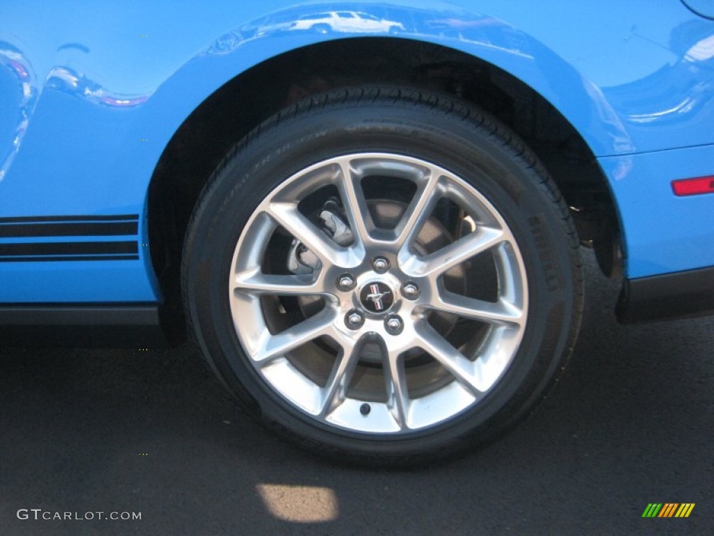 2010 Mustang GT Premium Coupe - Grabber Blue / Charcoal Black/Grabber Blue photo #19