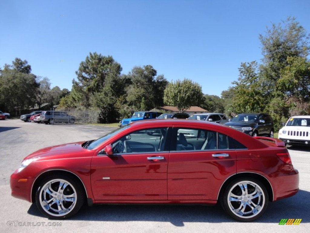 2008 Sebring Touring Sedan - Inferno Red Crystal Pearl / Dark Slate Gray/Light Slate Gray photo #2