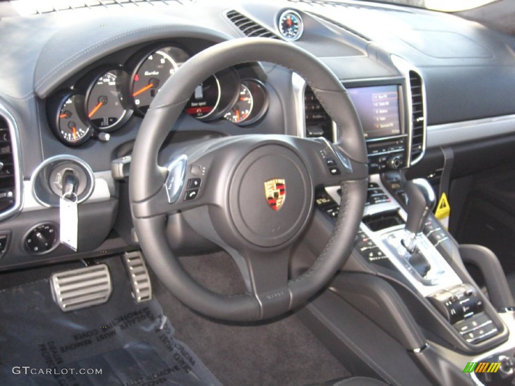 2012 Cayenne Turbo - Classic Silver Metallic / Black photo #6