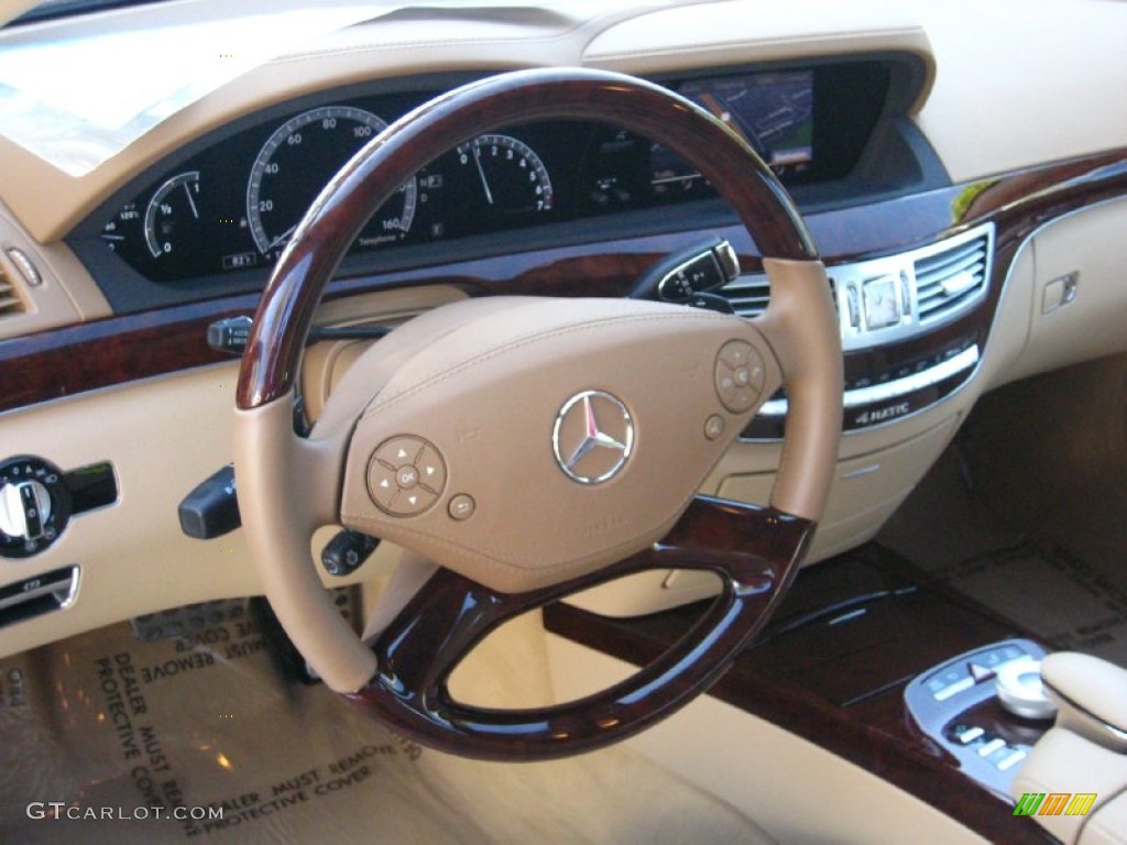 2011 Mercedes-Benz S 550 4Matic Sedan Cashmere/Savanah Dashboard Photo #54887419