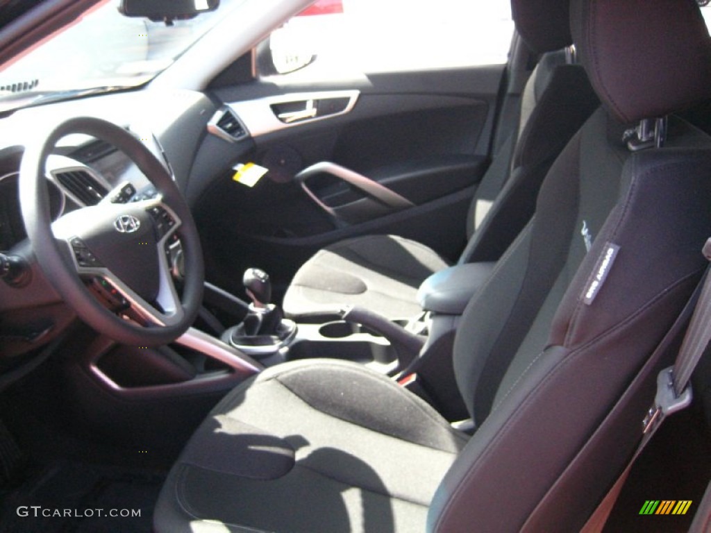 Black Interior 2012 Hyundai Veloster Standard Veloster Model Photo #54887593