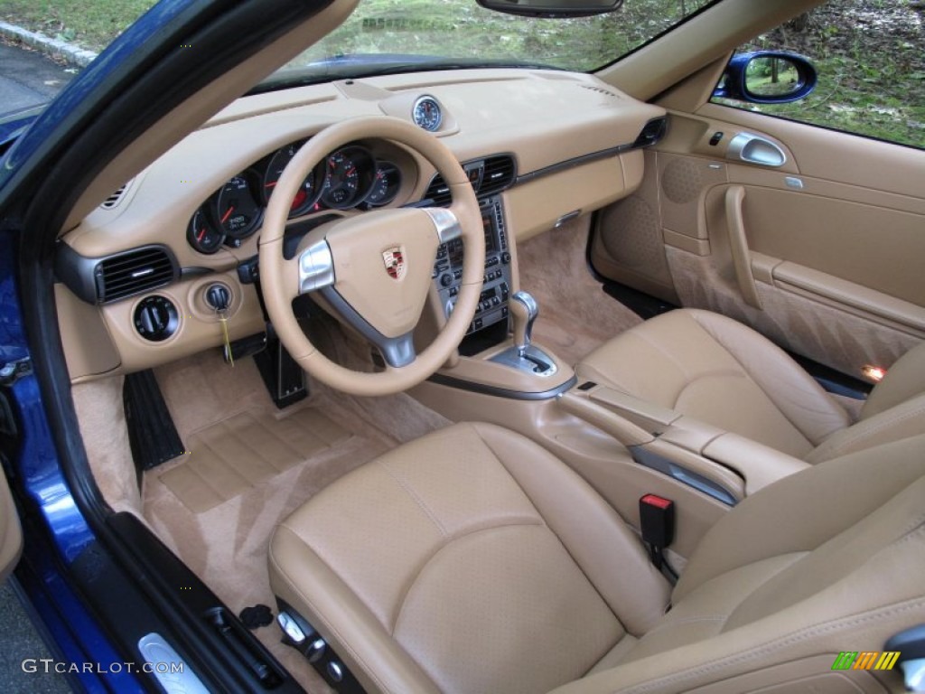 Sand Beige Interior 2006 Porsche 911 Carrera Cabriolet Photo #54888001