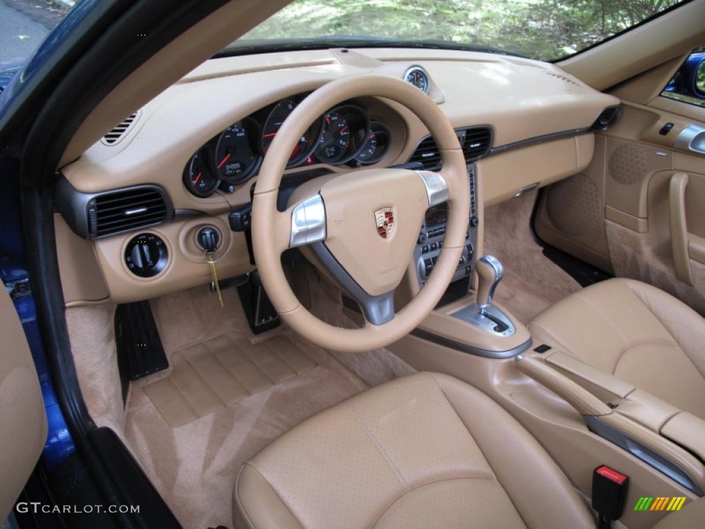 Sand Beige Interior 2006 Porsche 911 Carrera Cabriolet Photo #54888058