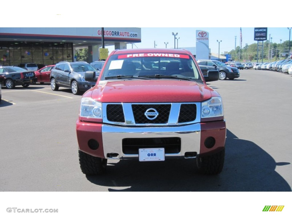 2007 Titan SE King Cab 4x4 - Red Brawn / Graphite Black/Titanium photo #8