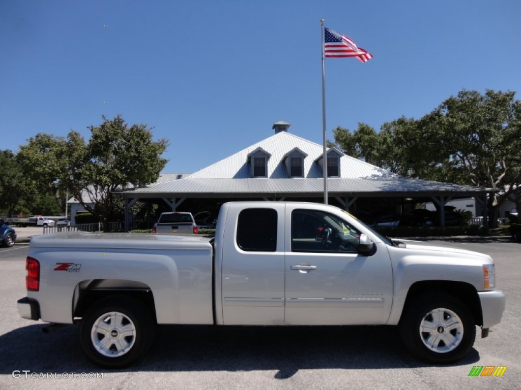 2011 Silverado 1500 LTZ Extended Cab 4x4 - Sheer Silver Metallic / Ebony photo #9