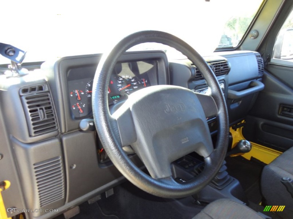 2004 Wrangler Sport 4x4 - Solar Yellow / Dark Slate Gray photo #6