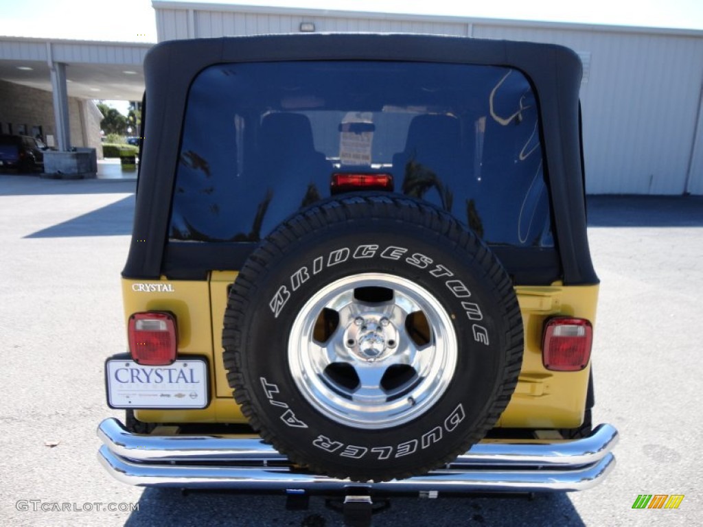 2004 Wrangler Sport 4x4 - Solar Yellow / Dark Slate Gray photo #7