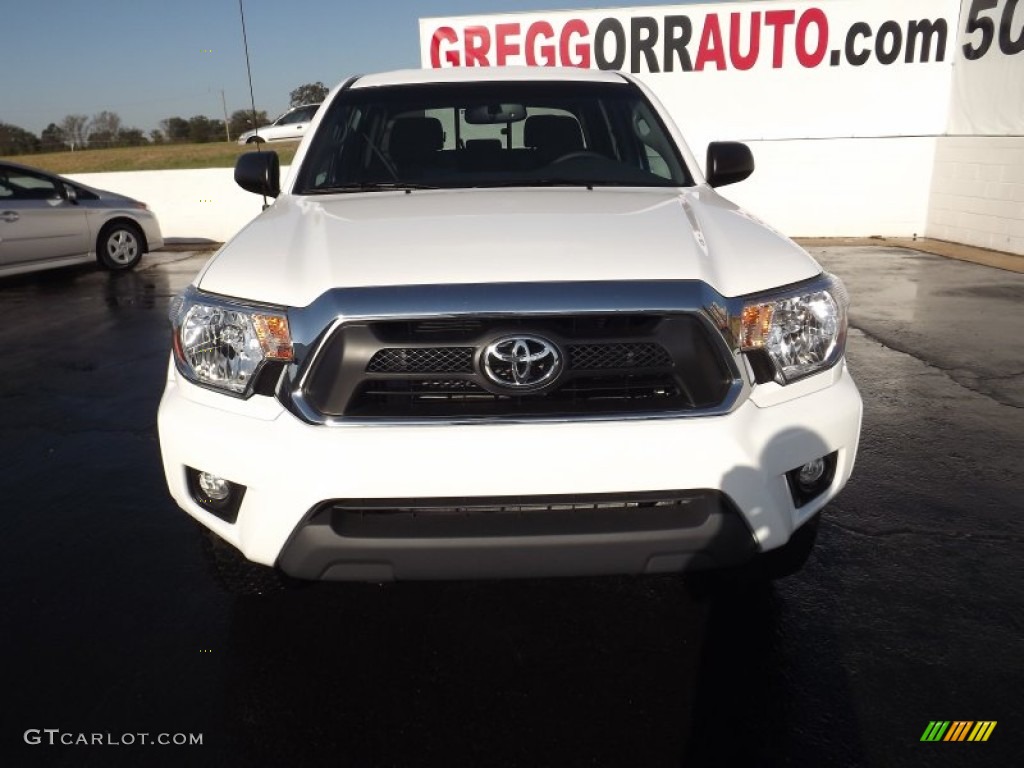 2012 Tacoma V6 TRD Double Cab 4x4 - Super White / Graphite photo #2