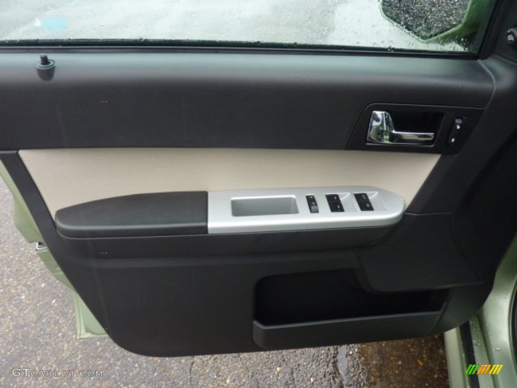 2010 Mercury Mariner I4 Premier 4WD Black/Stone Alcantara Door Panel Photo #54893164