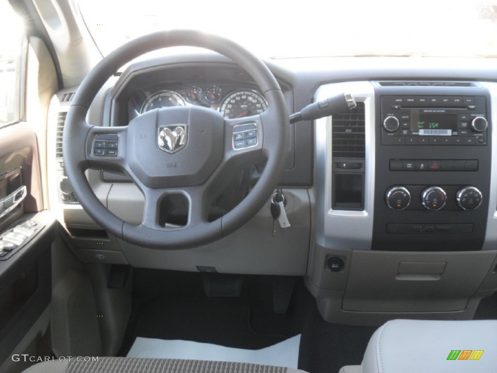 2012 Ram 1500 SLT Quad Cab - Sagebrush Pearl / Light Pebble Beige/Bark Brown photo #14