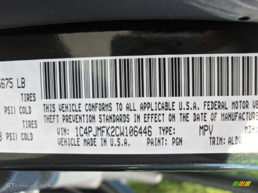 2012 Liberty Color Code PGN for Natural Green Pearl Photo #54894529