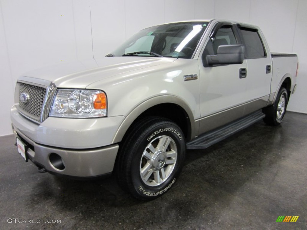 2006 F150 Lariat SuperCrew 4x4 - Smokestone Metallic / Black photo #1