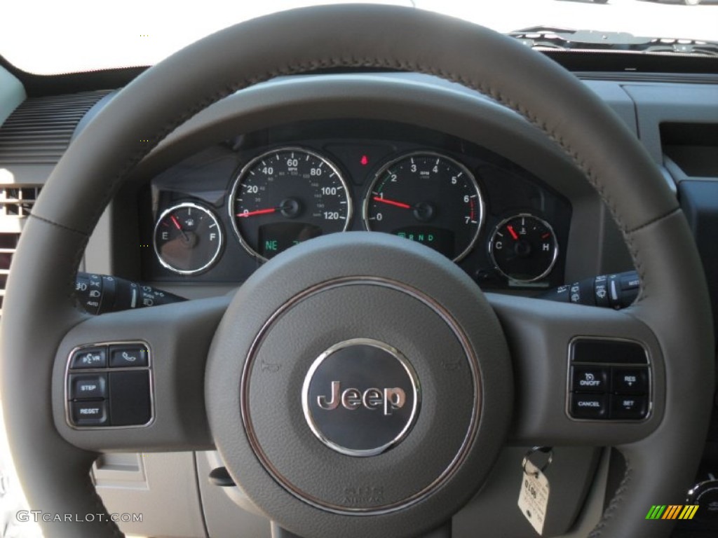 2012 Jeep Liberty Sport Pastel Pebble Beige Steering Wheel Photo #54894808