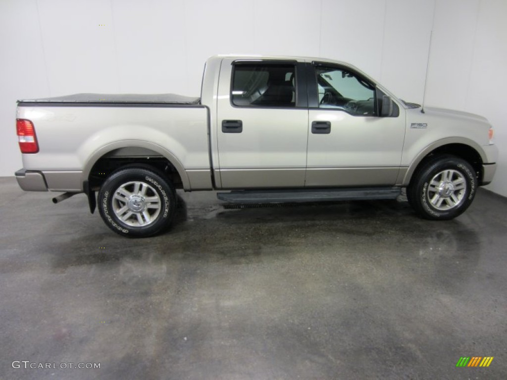 2006 F150 Lariat SuperCrew 4x4 - Smokestone Metallic / Black photo #14