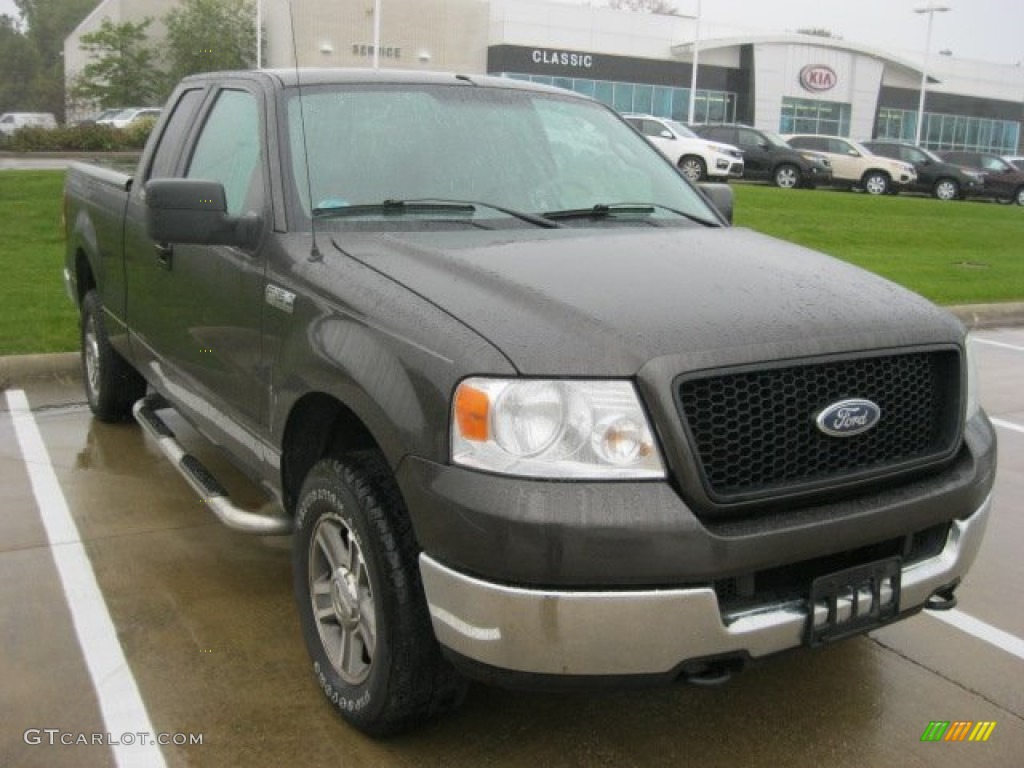 2005 F150 XLT SuperCab 4x4 - Dark Stone Metallic / Medium Flint Grey photo #2